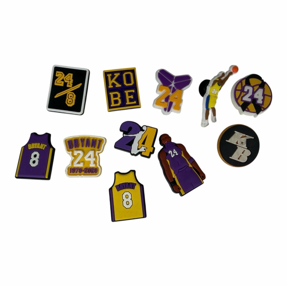 Lot Of 11 Kobe Bryant LA Lakers Charms For Crocs